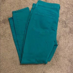 Teal mid rise Old Navy Rockstar pants